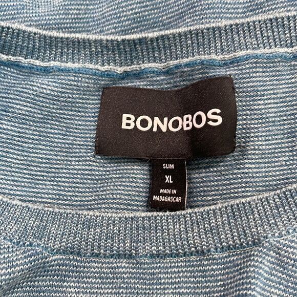 𝅺BONOBOS Slim Lightweight Feeder Stripe Crewneck Pullover Sweater Sz XL - Picture 12 of 15